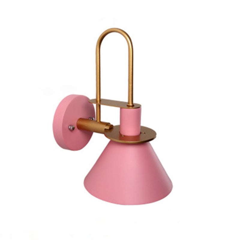 Macaroon Style Wall Mount Light Fixture Metal Colorful Sconce Light for Hotel Bedroom | Stornfield