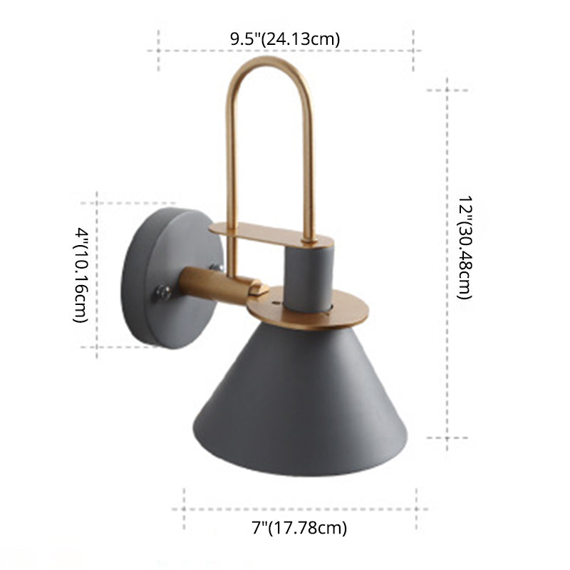 Macaroon Style Wall Mount Light Fixture Metal Colorful Sconce Light for Hotel Bedroom | Stornfield