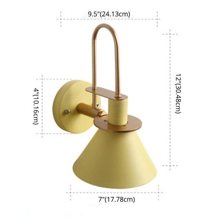 Macaroon Style Wall Mount Light Fixture Metal Colorful Sconce Light for Hotel Bedroom | Stornfield