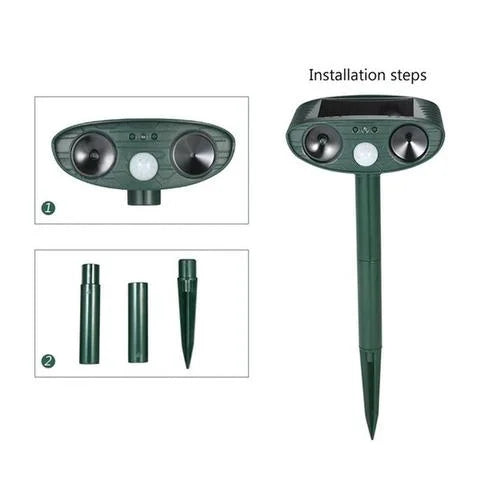 Stornfield | Solar-Powered Ultrasonic Deer Repeller - Effective Deer Deterrent for Gardens & Yards in 48 Hours