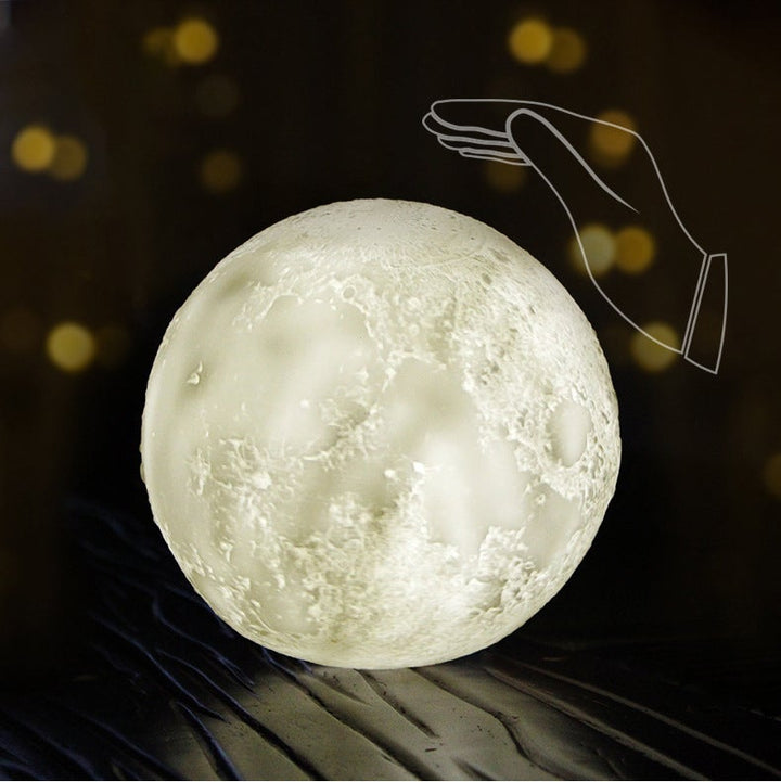 Stornfield | Rechargeable Miniature Creative LED Table Lamp 1 Light 3D Printed Moon