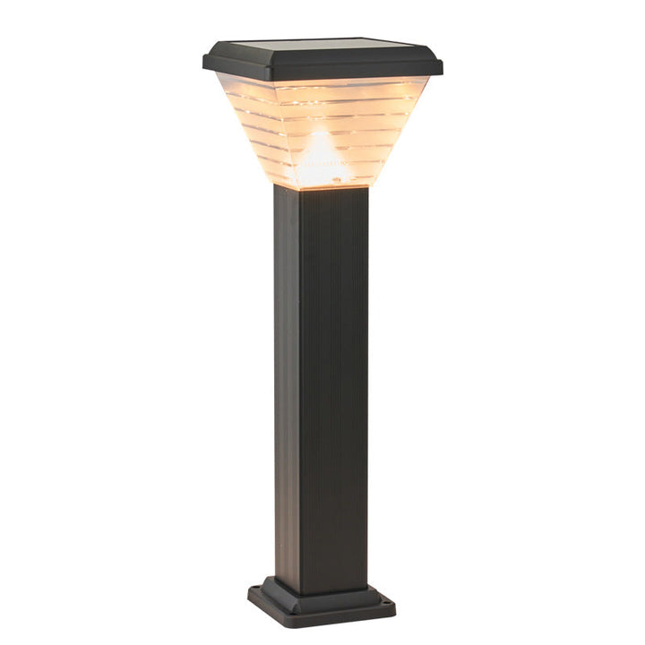 Modern Minimalist Square Cylinder Solar Waterproof ABS PC LED Outdoor Light For Garden | Stornfield