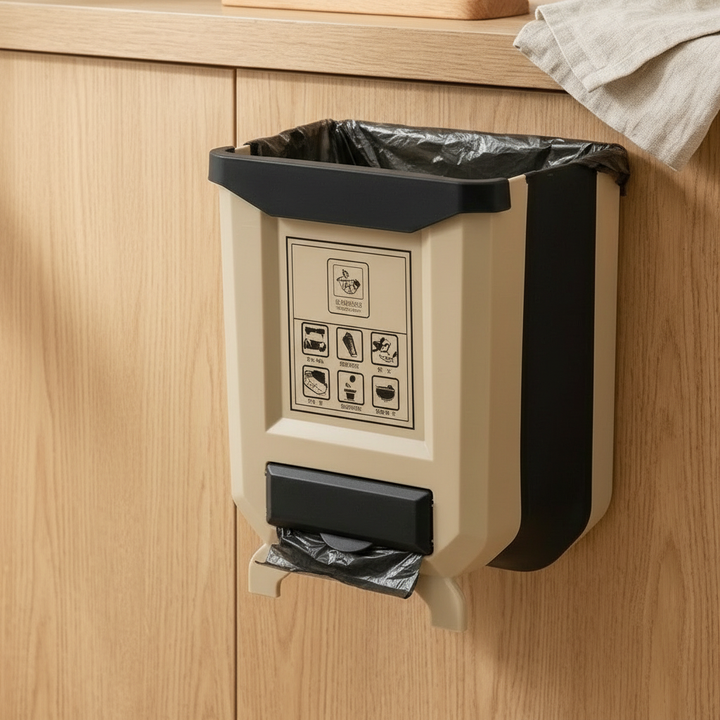 Foldable kitchen trash can for countertop | Stornfield