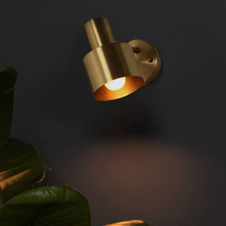 Metal Brass Wall Vanity Light Cylinder 1/2/3-Bulb LED Traditionalist Sconce Light Fixture for Bathroom | Stornfield