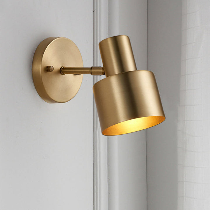 Metal Brass Wall Vanity Light Cylinder 1/2/3-Bulb LED Traditionalist Sconce Light Fixture for Bathroom | Stornfield