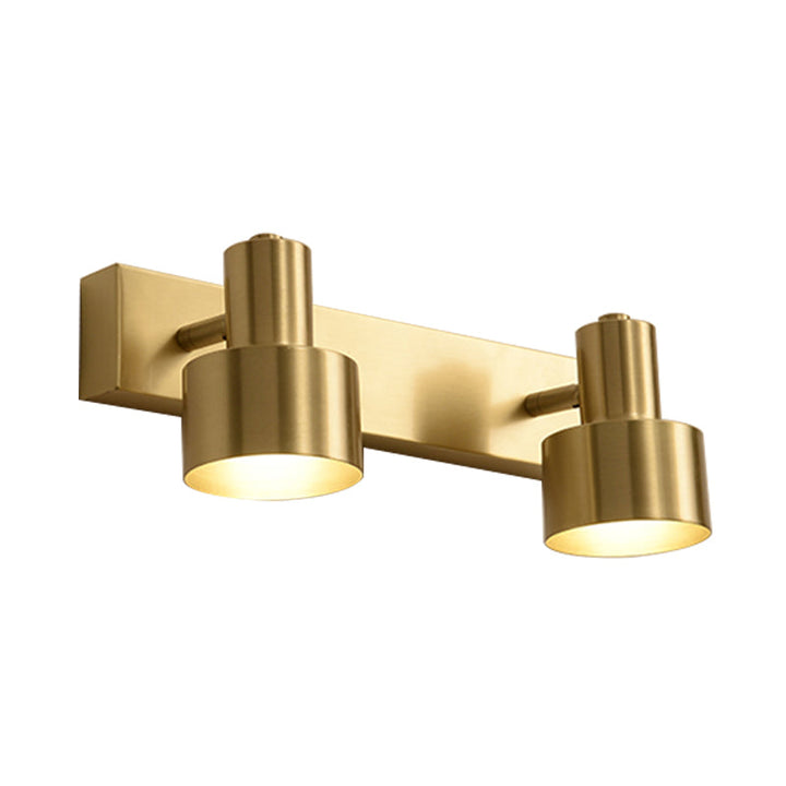 Metal Brass Wall Vanity Light Cylinder 1/2/3-Bulb LED Traditionalist Sconce Light Fixture for Bathroom | Stornfield