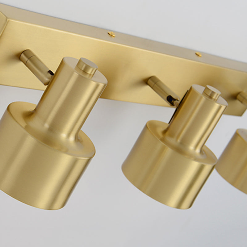 Metal Brass Wall Vanity Light Cylinder 1/2/3-Bulb LED Traditionalist Sconce Light Fixture for Bathroom | Stornfield