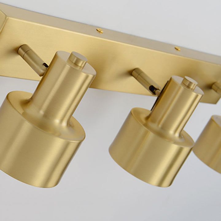 Metal Brass Wall Vanity Light Cylinder 1/2/3-Bulb LED Traditionalist Sconce Light Fixture for Bathroom | Stornfield