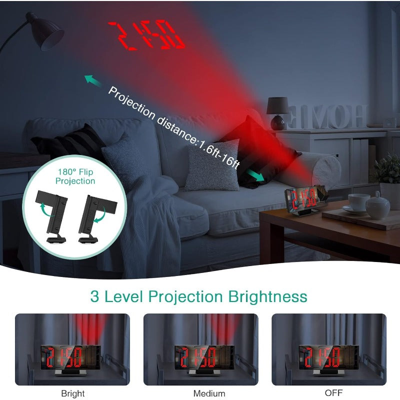 Rotating Ceiling Projection Clock Stornfield