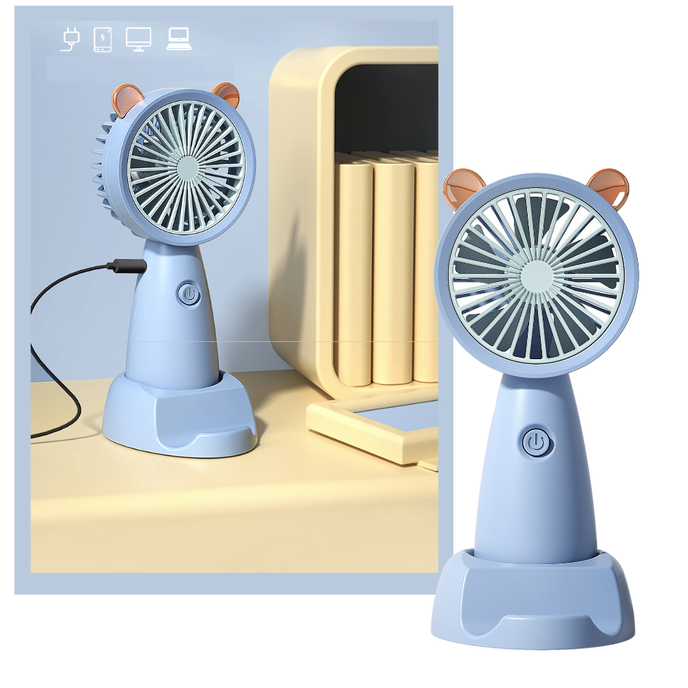 Mini USB Fan With Phone Holder | Stornfield