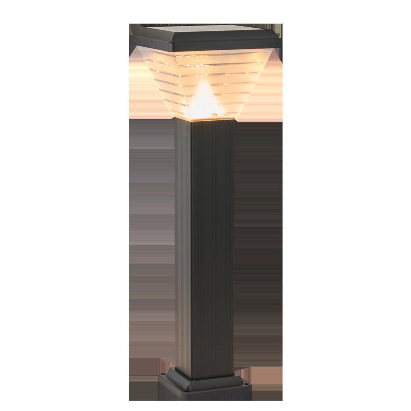 Modern Minimalist Square Cylinder Solar Waterproof ABS PC LED Outdoor Light For Garden | Stornfield
