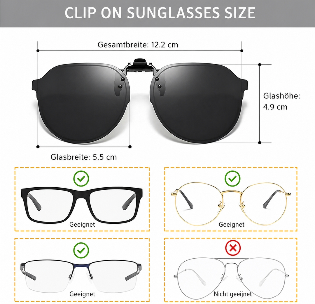 Polarized Clip-On Sunglasses | Stornfield