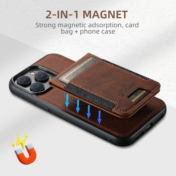 Stornfield | Étui en cuir pour téléphone avec porte-cartes et compatibilité MagSafe