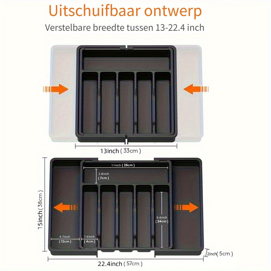 Extendable cutlery tray 33–57 cm | Stornfield