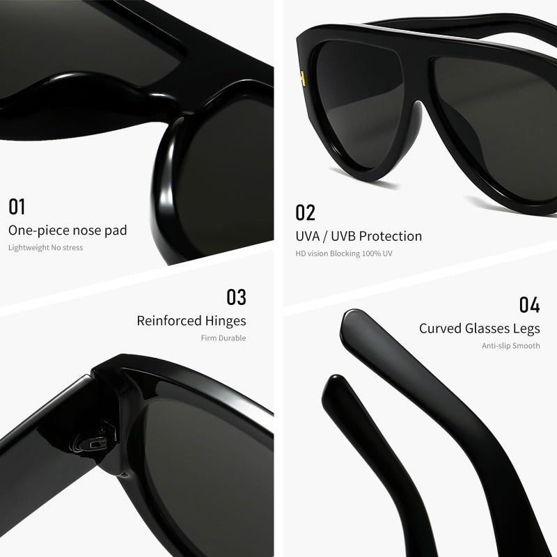 Stornfield Oversized UV400 Aviator Sunglasses