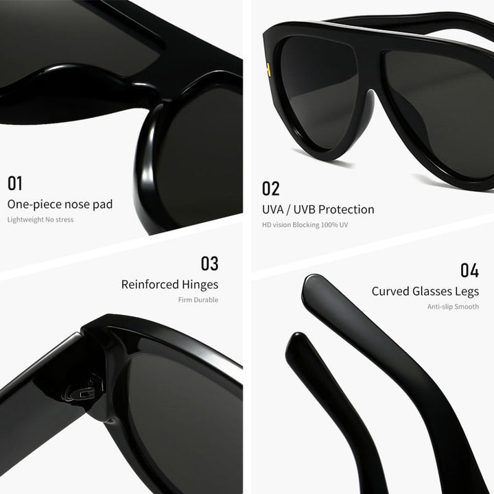 Stornfield Oversized UV400 Aviator Sunglasses