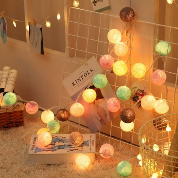 Stornfield | Royallure Cotton Ball String Lights – Cozy Decoration for Home & Celebrations