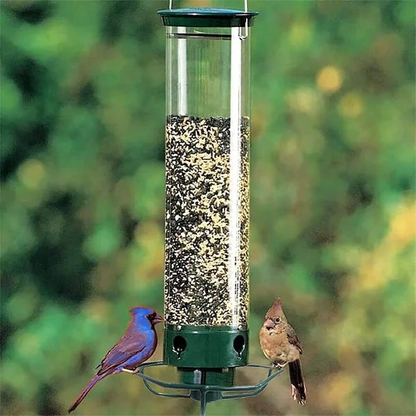 Stornfield | Squirrel-Proof Bird Feeder | Spinning Tube Feeder with 4 Ports & 5 lb Seed Capacity