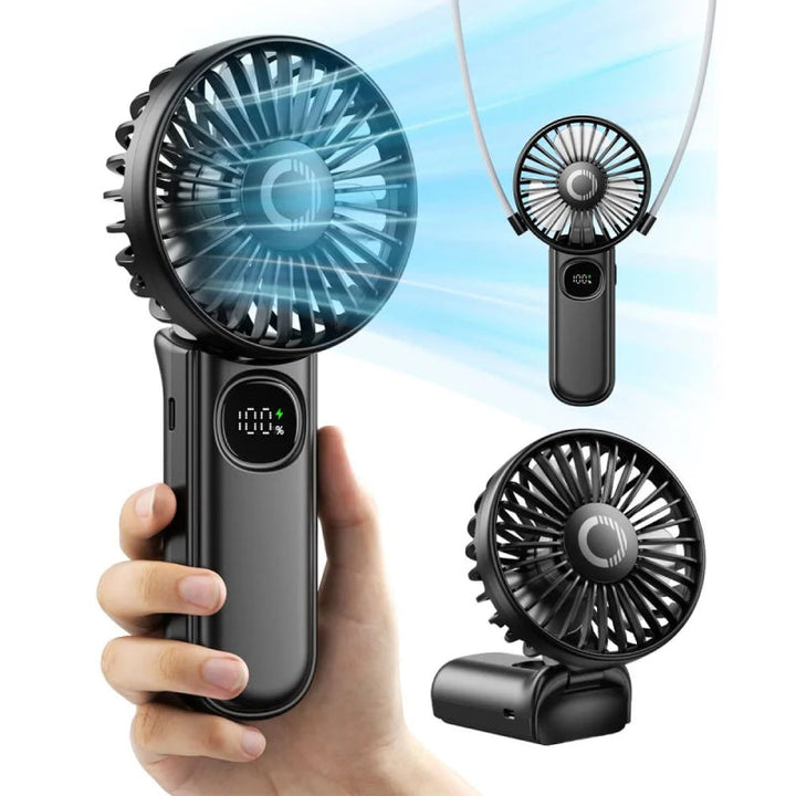 Foldable Portable Handheld Fan with LED Display | Stornfield