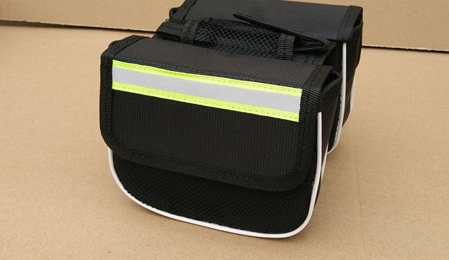 double pannier saddlebag with reflective safety strip and top handle Stornfield