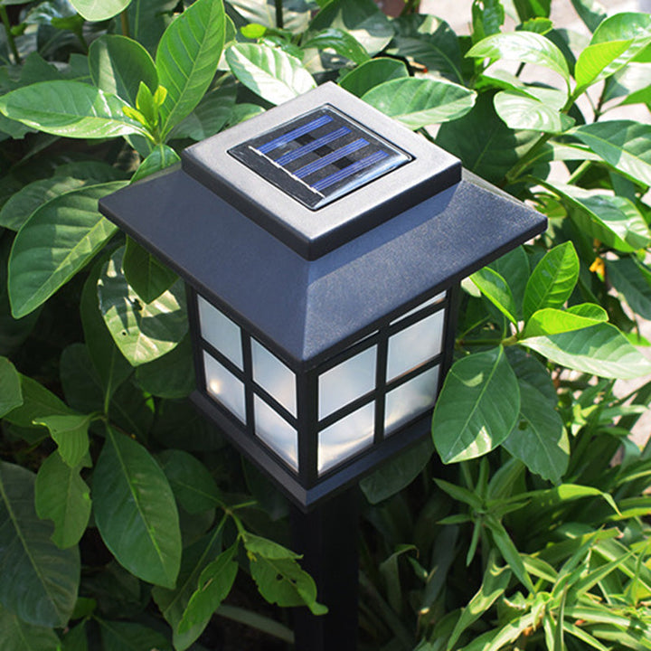 Traditional European Waterproof Solar ABS PC Plastic Rectangular LED Landscape Lighting For Garden | Stornfield
