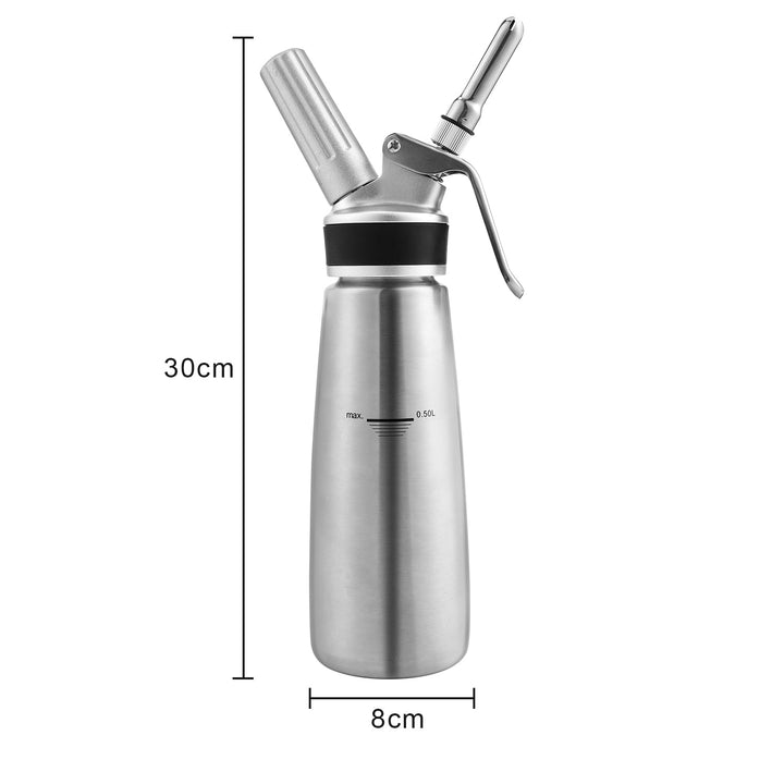 Sahne dispenser stainless steel with 3 nozzles 500ml | Stornfield