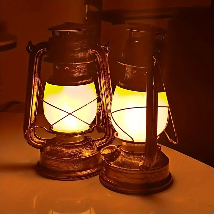 RetroGlow Lantern – Vintage LED Lantern with Flame Light Effect | Stornfield