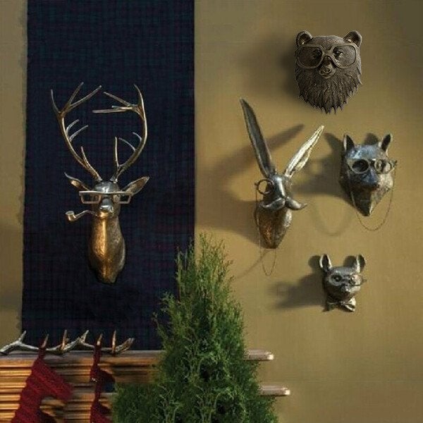 ArtBeest Animal Head Wall Decoration – Hand-Painted Playful Figures Made of Resin | Stornfield