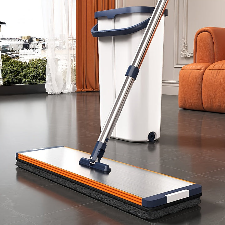 Flat mop set with bucket & wringing function | Stornfield