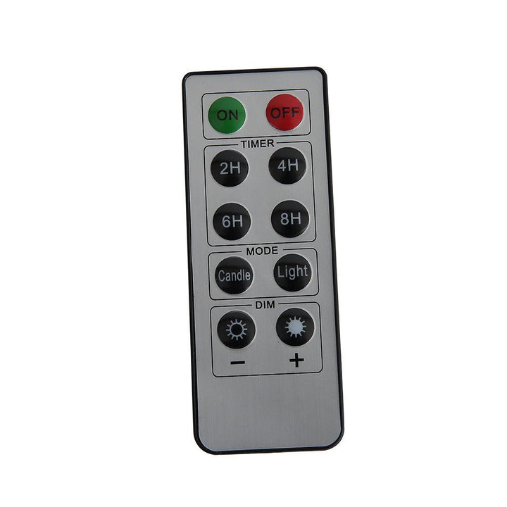 LED Candle in Glass with Moving Flame and Remote Control -White- 3 pieces. | Stornfield