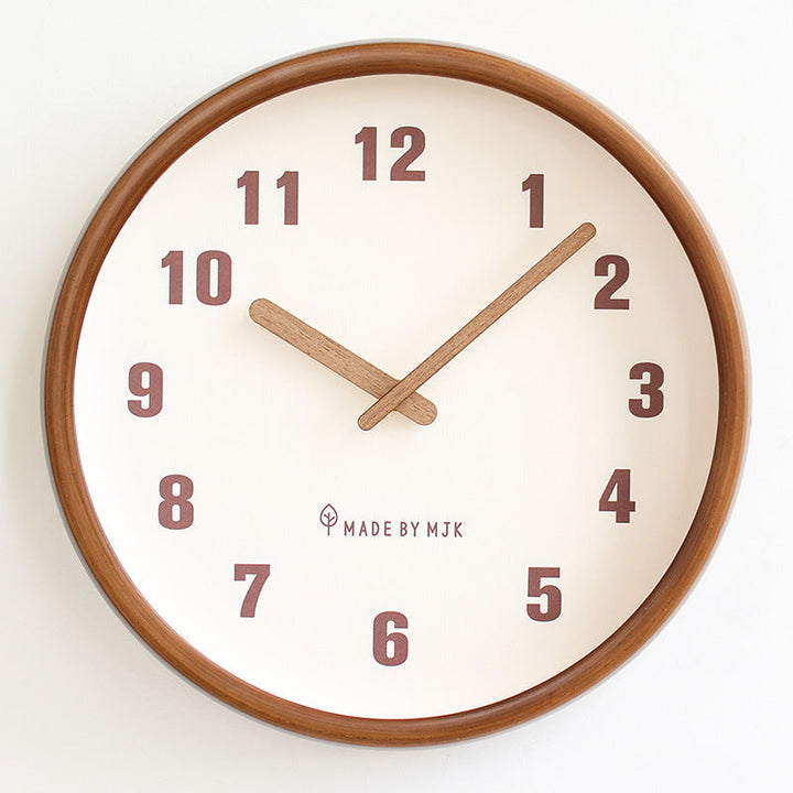 Stornfield | Natural Wood Silent Round Wall Clock Decorative Clock