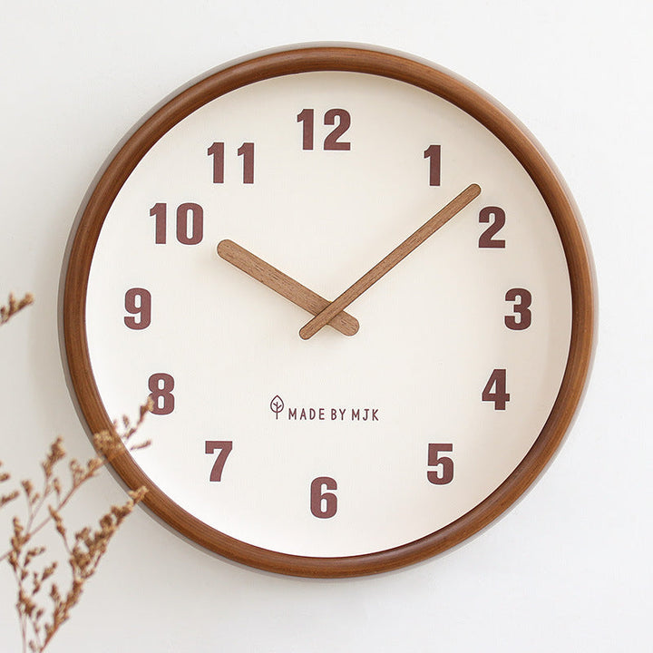 Stornfield | Natural Wood Silent Round Wall Clock Decorative Clock
