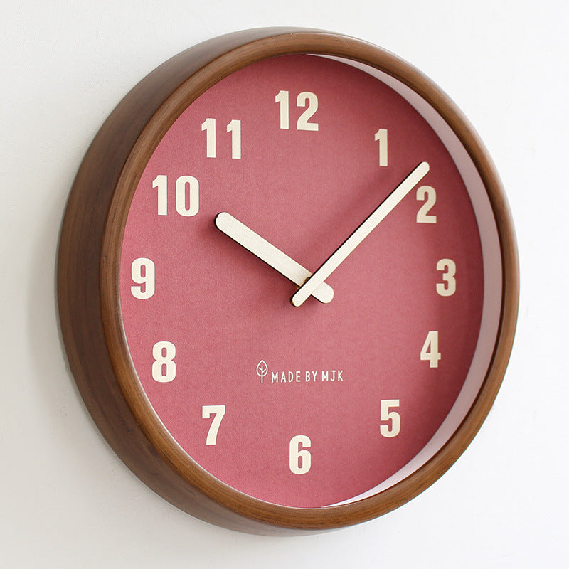 Stornfield | Natural Wood Silent Round Wall Clock Decorative Clock