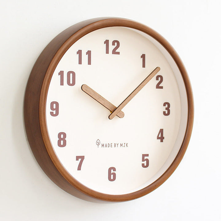 Stornfield | Natural Wood Silent Round Wall Clock Decorative Clock