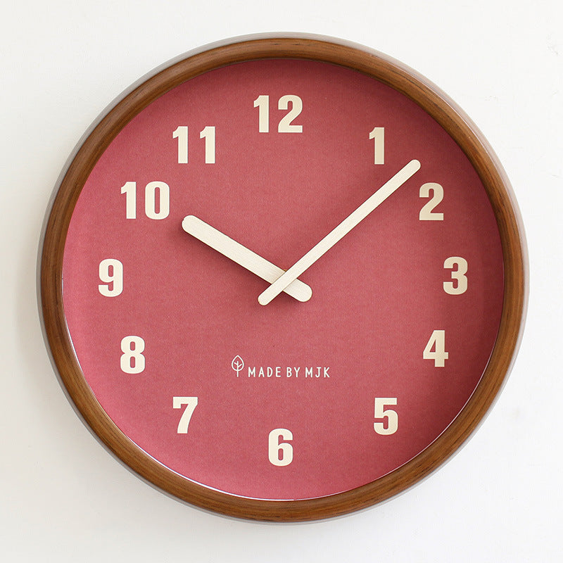 Stornfield | Natural Wood Silent Round Wall Clock Decorative Clock