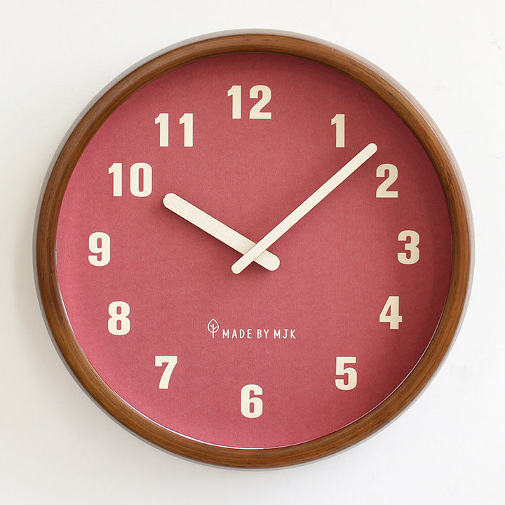 Stornfield | Natural Wood Silent Round Wall Clock Decorative Clock