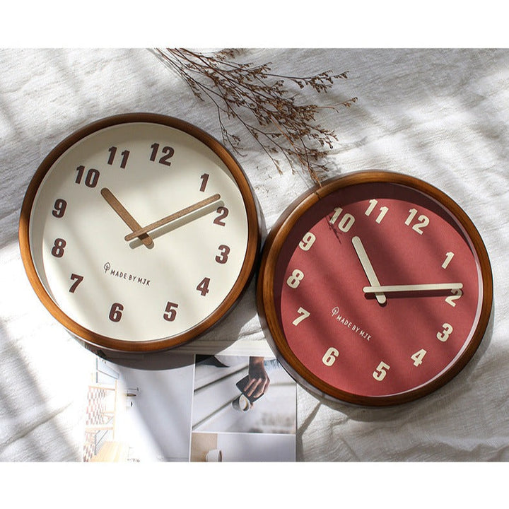 Stornfield | Natural Wood Silent Round Wall Clock Decorative Clock