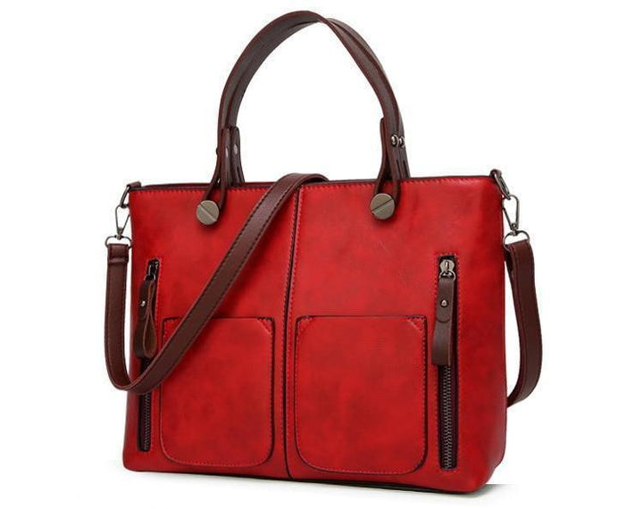 Cera - Vintage handbag with double front pocket | Stornfield