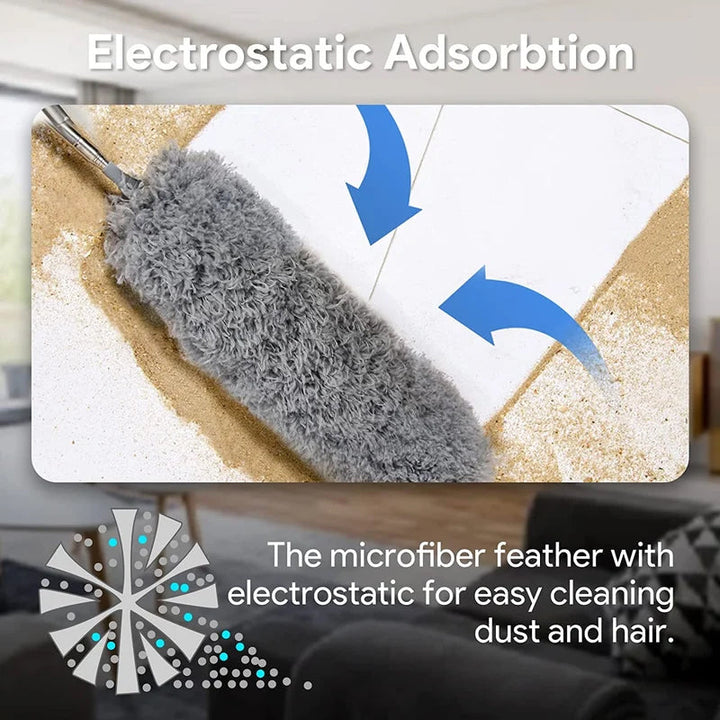 Retractable Washable Curved Microfiber Duster | Stornfield