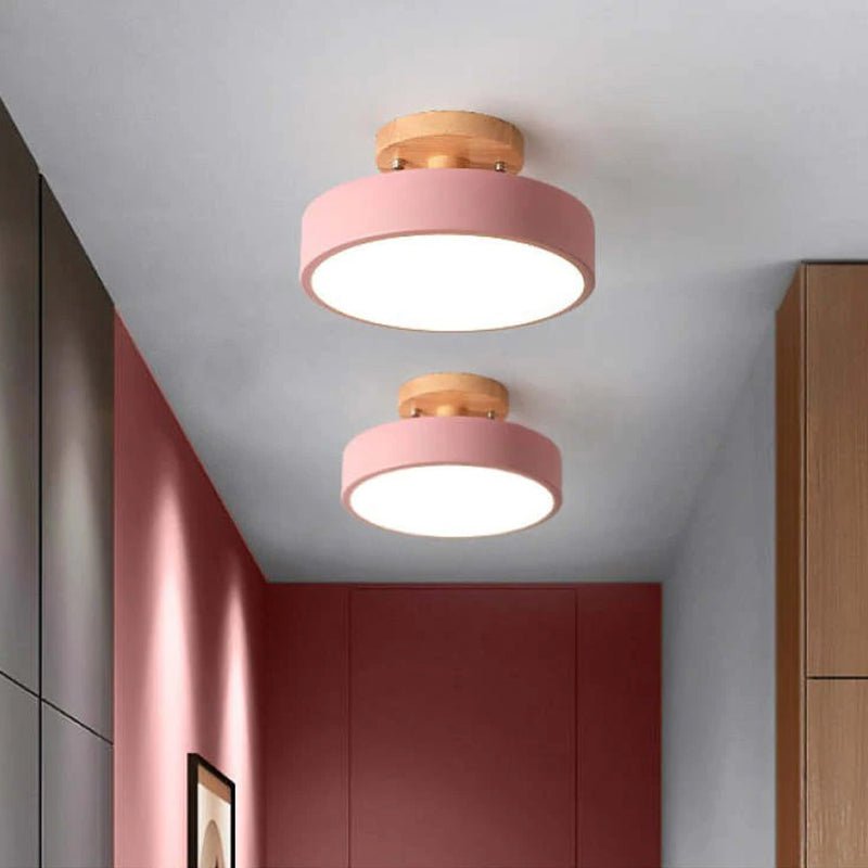 Stylish LED Ceiling Lamp of Wood and Acrylic for Bedroom, Dining Room and Living Room | Stornfield