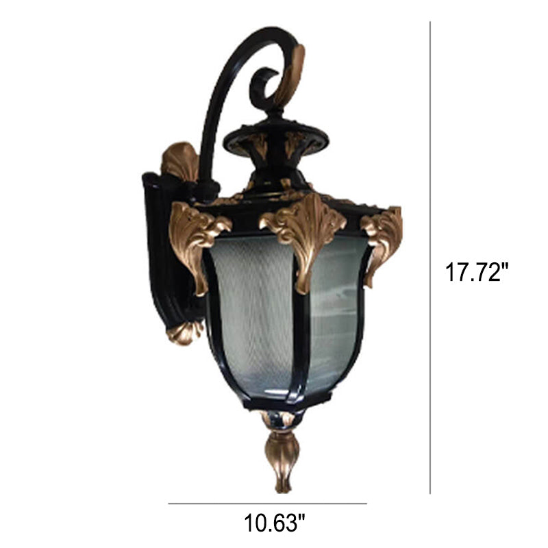 European Retro Lantern Glass Outdoor Waterproof 1-Light Wall Sconce Lamp | Stornfield