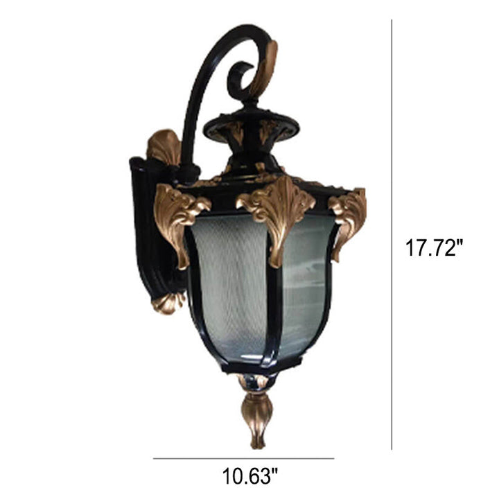 European Retro Lantern Glass Outdoor Waterproof 1-Light Wall Sconce Lamp | Stornfield