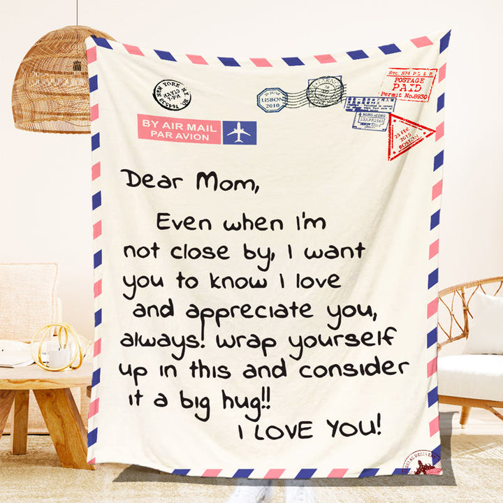 Letter Printed Flannel Throw Blanket Gift for Mom | Stornfield