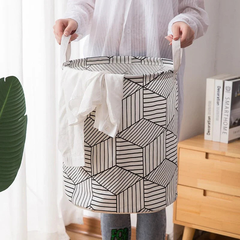 Folding Fabric Laundry Basket Stornfield