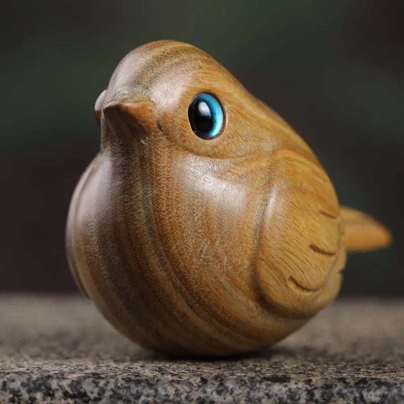 Oiseau sculpté en bois fait main Stornfield