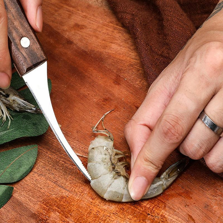 Stainless steel shrimp tool with wooden handle | Stornfield