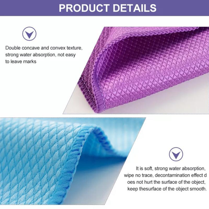 Fish Scale Microfiber Polishing Cleaning Cloth Set 5 Pcs | Stornfield