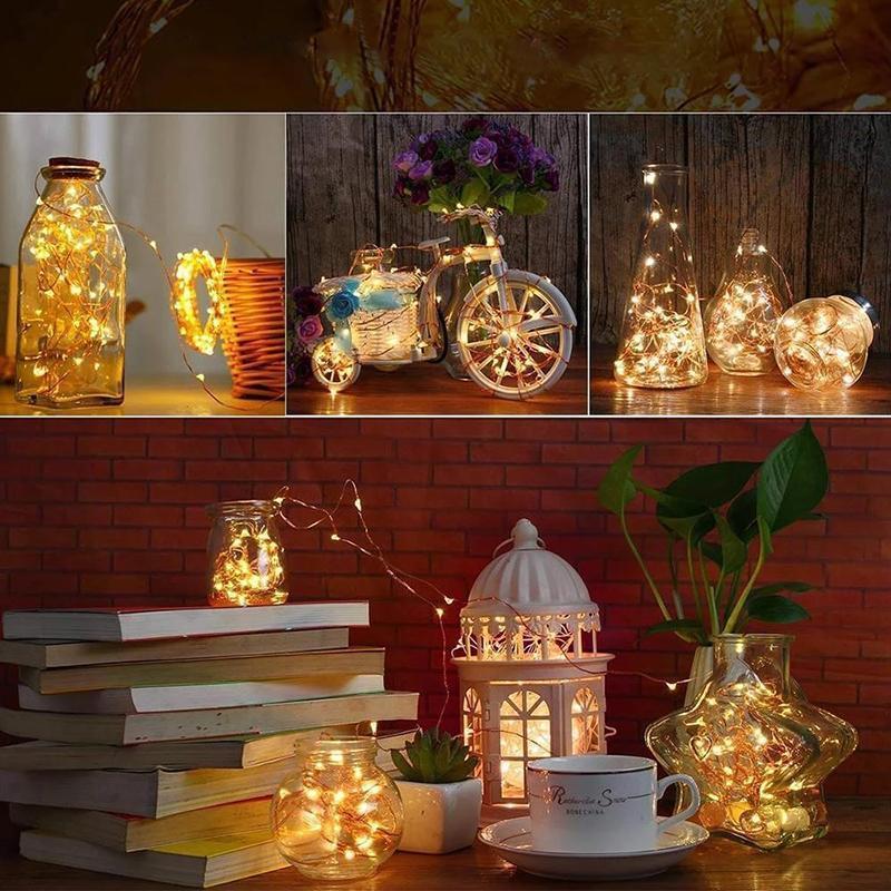 Stornfield | LED Wine Bottle Cork String Lights DIY Night Light Decor - 5/10 PCS