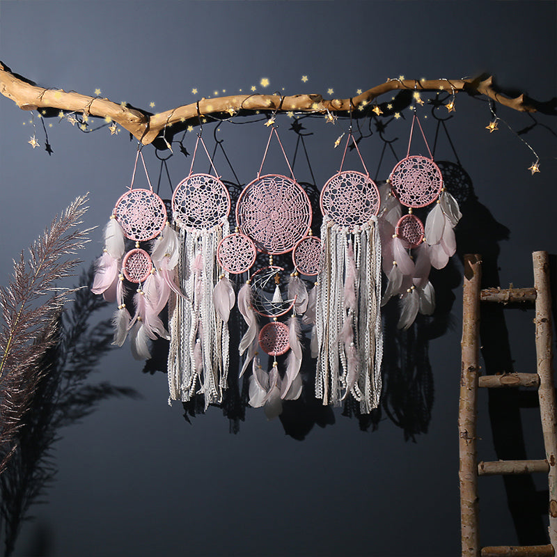 Dreamcatcher moon and stars hang above the bed (5 PCS) Stornfield