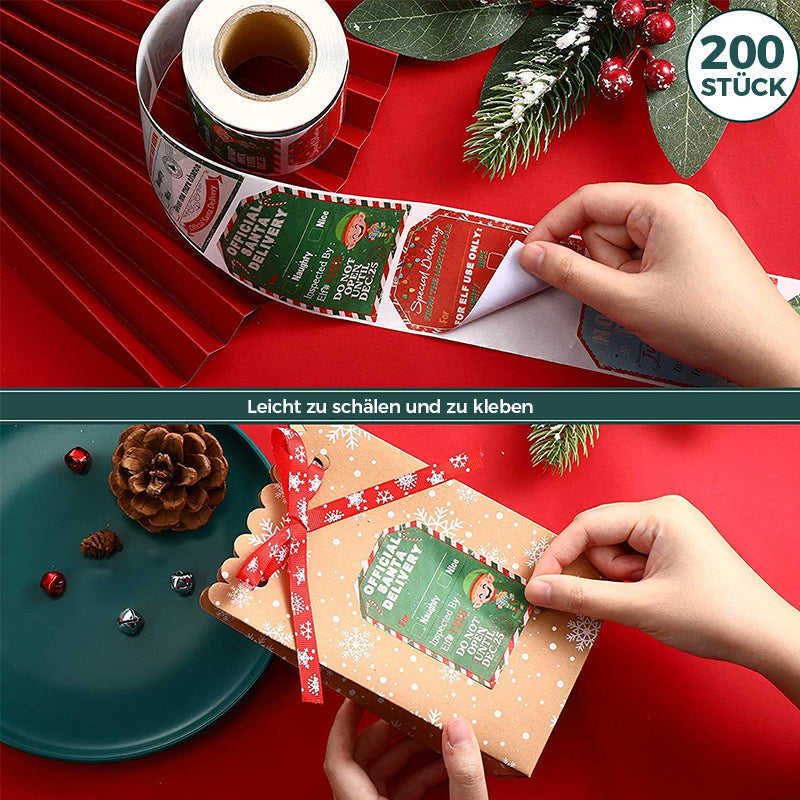 Christmas Decoration Sticker Roll (200 pieces) | Stornfield